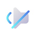 Mute sound pixel perfect flat gradient two-color ui icon