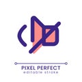 Mute sound pixel perfect RGB color ui icon Royalty Free Stock Photo