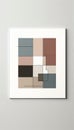 Muted color blocks in balanced abstract composition