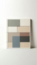 Muted color blocks in balanced abstract composition