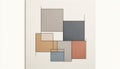 Muted color blocks in balanced abstract composition