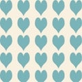 Muted farmhouse blue heart pattern