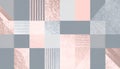 Muted Pastel Geometric Patchwork Pattern AI Generated Royalty Free Stock Photo