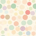 Muted Rainbow Dots Pastel Seamless Pattern for Wallpaper