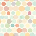 Muted Rainbow Dots Pastel Seamless Pattern for Wallpaper Royalty Free Stock Photo