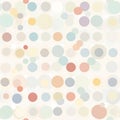 Muted Rainbow Dots Pastel Seamless Pattern for Wallpaper Royalty Free Stock Photo