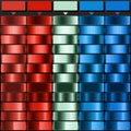 Muted Red Bright Red Pale Green Ocean Blue Deep Blue solid color with Metallic Gradient Color Set. Perfect for Gradient Royalty Free Stock Photo