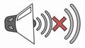 Muted speaker icon, silent mode and audio control design vector design Generative AI