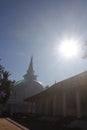 View of the Muthiyanganaya Temple, Badulla, Sri Lanka in the sunny morning.