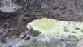 Mutnovsky Volcano. Fumaroles. Thermal area in the crater of Mutnovsky volcano.