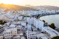 Mutrah Sunset. Cityscape View of Muscat at Beautiful Sunset. The Capital of Oman.