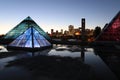 Muttart Conservatory in Edmonton, Canada at night