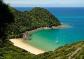 Cove in Abel Tasman National Park in New Zealand Royalty Free Stock Photo