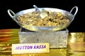 MUTTON KASSA . INDIAN FOOD , BLACK BACKGROUND