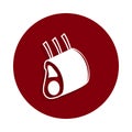 mutton ribs icon in badge style. One of meat collection icon can be used for UI, UX