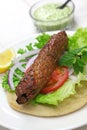 Mutton seekh kabab kebab sandwich