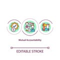 Mutual accountability concept icon