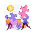 Mutual assistance abstract concept vector illustration.