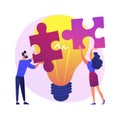 Mutual assistance abstract concept vector illustration.