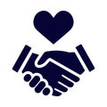 Mutual friendship, Friendship, handshake, interaction, mutual, respect icon