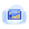 mutual fund and investing vector illustration