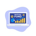 mutual fund, investing vector illustration