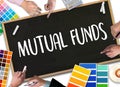 MUTUAL FUNDS Finance and Money concept , Focus on mutual fund i Royalty Free Stock Photo