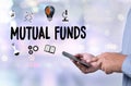 MUTUAL FUNDS Finance and Money concept , Focus on mutual fund i Royalty Free Stock Photo