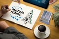 MUTUAL FUNDS Finance and Money concept , Focus on mutual fund in Royalty Free Stock Photo