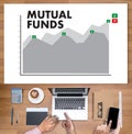 MUTUAL FUNDS Finance and Money concept , Focus on mutual fund in Royalty Free Stock Photo