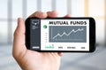 MUTUAL FUNDS Finance and Money concept , Focus on mutual fund in Royalty Free Stock Photo