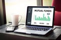 MUTUAL FUNDS Finance and Money concept , Focus on mutual fund in Royalty Free Stock Photo