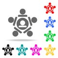 mutual help of the team icon. Elements of teamwork multi colored icons. Premium quality graphic design icon. Simple icon for websi Royalty Free Stock Photo