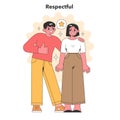 Mutual respect concept. Vector illustration