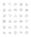 Mutual support line icons collection. Collaboration, Empathy, Synergy, Alliance, Unity, Interdependence, Assistance