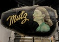 Mutz B-17 bomber nose art on display in the Henry B Tippie National Education Center Museum in Dallas, Texas. Royalty Free Stock Photo