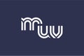 MUV Creative Unique Modern Letter Logo Design. Elegant Monogram Logo Design with Decorative Elements and Typography Royalty Free Stock Photo