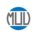 MUV letter logo design on white background. MUV creative initials circle logo concept. MUV letter design Royalty Free Stock Photo