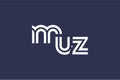 MUZ Creative Unique Modern Letter Logo Design. Elegant Monogram Logo Design with Decorative Elements and Typography Royalty Free Stock Photo