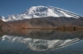 Muztagh Ata and Karakul Lake Royalty Free Stock Photo