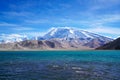 Muztagata Peak And Karakul Lake in Autumn