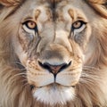 Muzzle of a beautiful lion