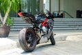 2019-05-17 MV Agusta F3, Super Sport Motorcycle Parking Front o the Hotel in Pathumthani Province, Thailand