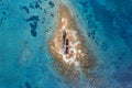 MV Demetrios II cargo ship wrecks on the coral riffs among the sea waves, Paphos