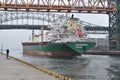 MV Greenwing Entering Hamilton Harbour Royalty Free Stock Photo