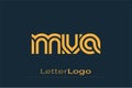 MVA Creative Unique Modern Letter Logo Design. Elegant Monogram Logo Design with Decorative Elements and Typography Royalty Free Stock Photo
