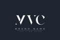 MVC abstract letter logo design Royalty Free Stock Photo