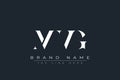 MVG abstract letter logo design Royalty Free Stock Photo