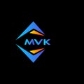 MVK abstract technology logo design on Black background. MVK creative initials letter logo concept Royalty Free Stock Photo