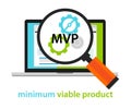 MVP minimum viable product start-up working gear software Royalty Free Stock Photo